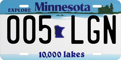 MN license plate 005LGN