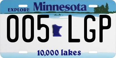 MN license plate 005LGP