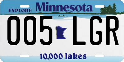 MN license plate 005LGR