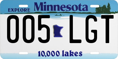 MN license plate 005LGT
