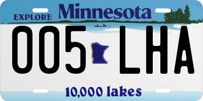 MN license plate 005LHA