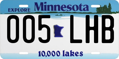 MN license plate 005LHB