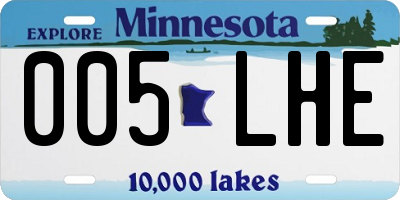 MN license plate 005LHE