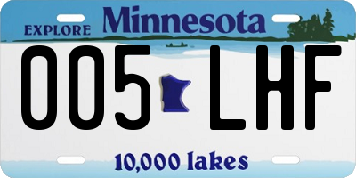 MN license plate 005LHF