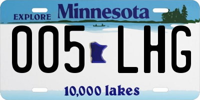 MN license plate 005LHG