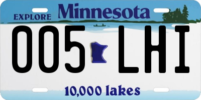 MN license plate 005LHI