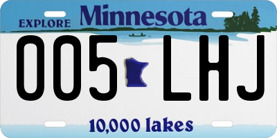 MN license plate 005LHJ