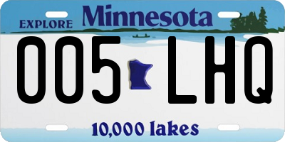 MN license plate 005LHQ