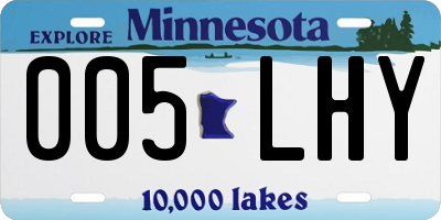 MN license plate 005LHY