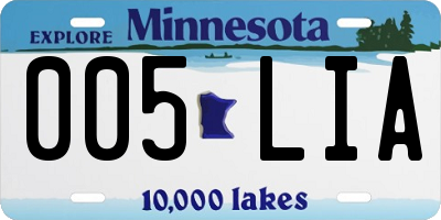 MN license plate 005LIA
