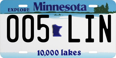 MN license plate 005LIN