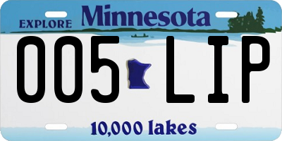 MN license plate 005LIP