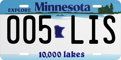 MN license plate 005LIS