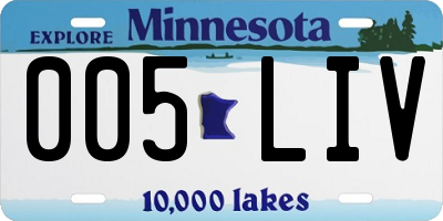 MN license plate 005LIV