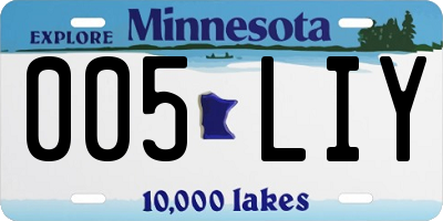 MN license plate 005LIY