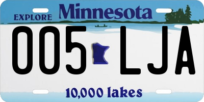 MN license plate 005LJA