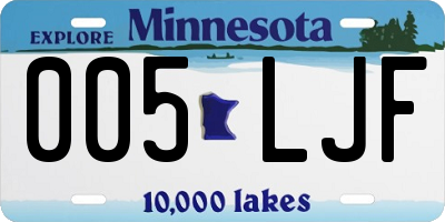 MN license plate 005LJF