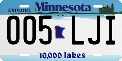 MN license plate 005LJI