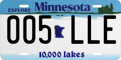 MN license plate 005LLE