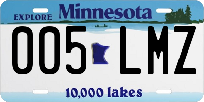 MN license plate 005LMZ