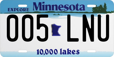 MN license plate 005LNU