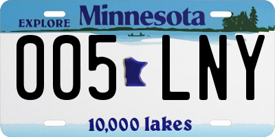 MN license plate 005LNY
