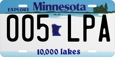 MN license plate 005LPA