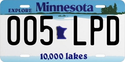 MN license plate 005LPD