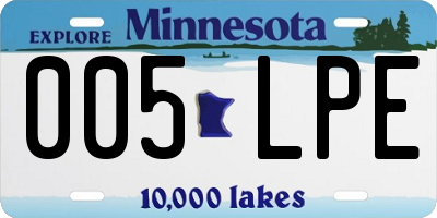 MN license plate 005LPE