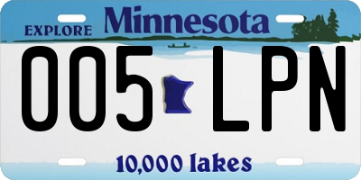 MN license plate 005LPN