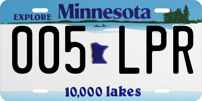 MN license plate 005LPR