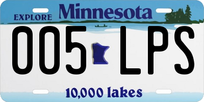 MN license plate 005LPS