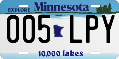 MN license plate 005LPY