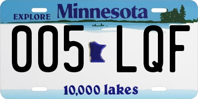 MN license plate 005LQF