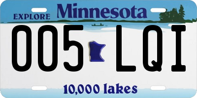 MN license plate 005LQI