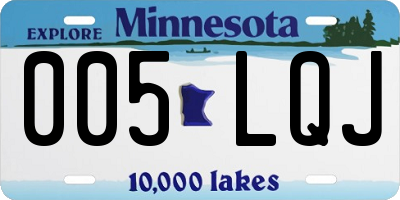 MN license plate 005LQJ