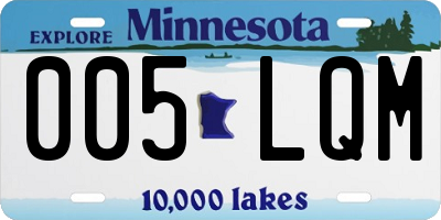 MN license plate 005LQM
