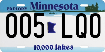 MN license plate 005LQO