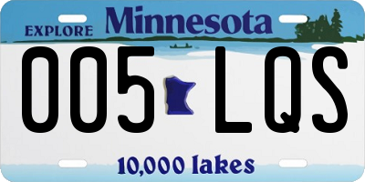 MN license plate 005LQS
