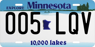 MN license plate 005LQV