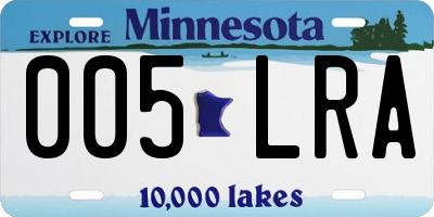 MN license plate 005LRA