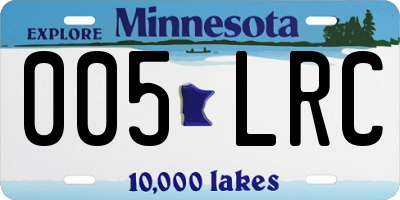 MN license plate 005LRC