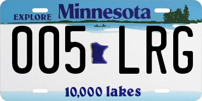 MN license plate 005LRG