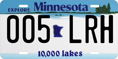 MN license plate 005LRH