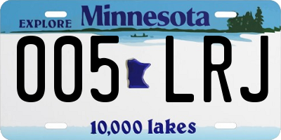 MN license plate 005LRJ