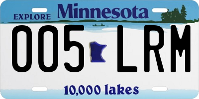 MN license plate 005LRM