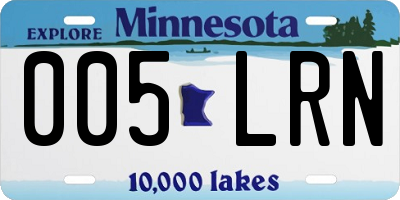 MN license plate 005LRN