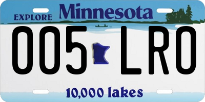 MN license plate 005LRO