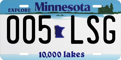 MN license plate 005LSG