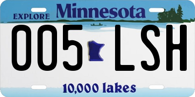 MN license plate 005LSH